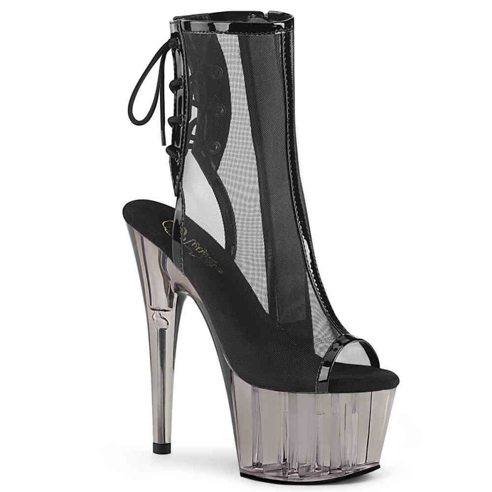 Pleaser - ADORE1018MSHT Bottes de plateforme, Pole dance chaussures - Chaussures de pole dance - Noir/Transparent Product image